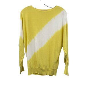 Philosophy Republic Clothing Pullover Sweater Yellow/White Stripe Size Small